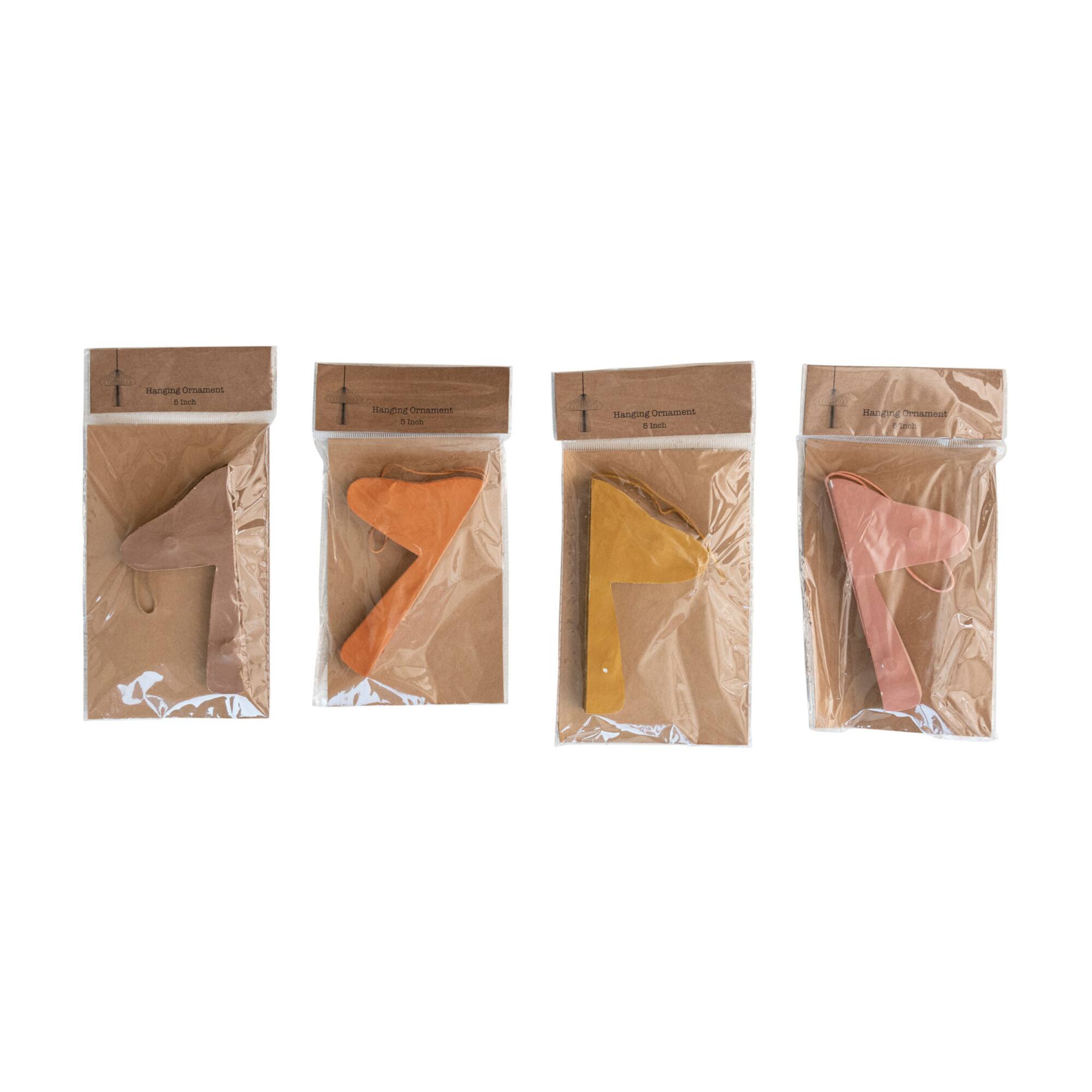 Hello Honey® 4 Pack 5" Mushroom Paper Honeycomb Ornaments
